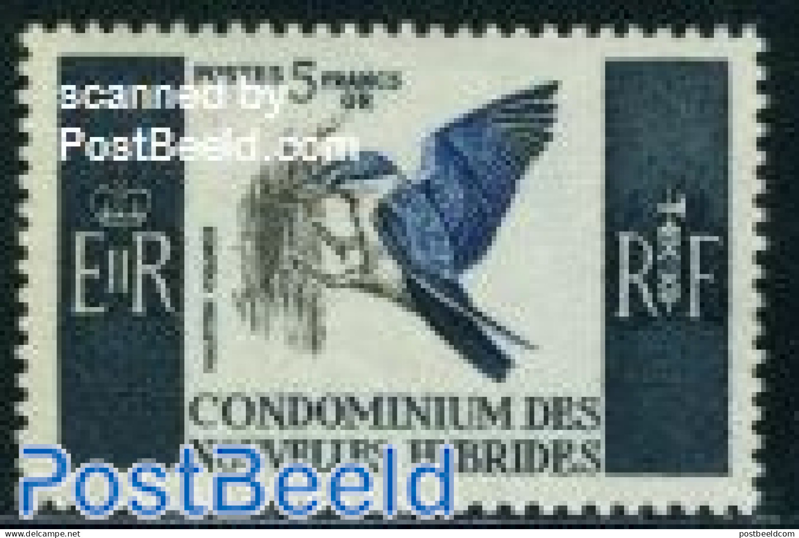 New Hebrides 1966 5Fr, Stamp Out Of Set, Mint NH, Nature - Birds - Unused Stamps