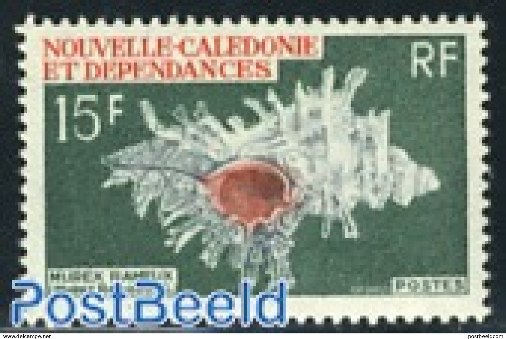 New Caledonia 1969 Stamp Out Of Set, Mint NH, Nature - Shells & Crustaceans - Neufs