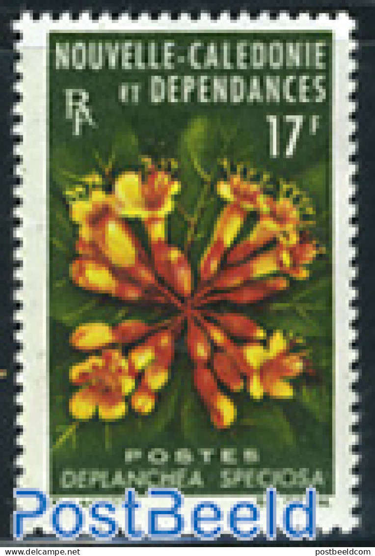 New Caledonia 1964 17F, Stamp Out Of Set, Mint NH, Nature - Flowers & Plants - Ongebruikt