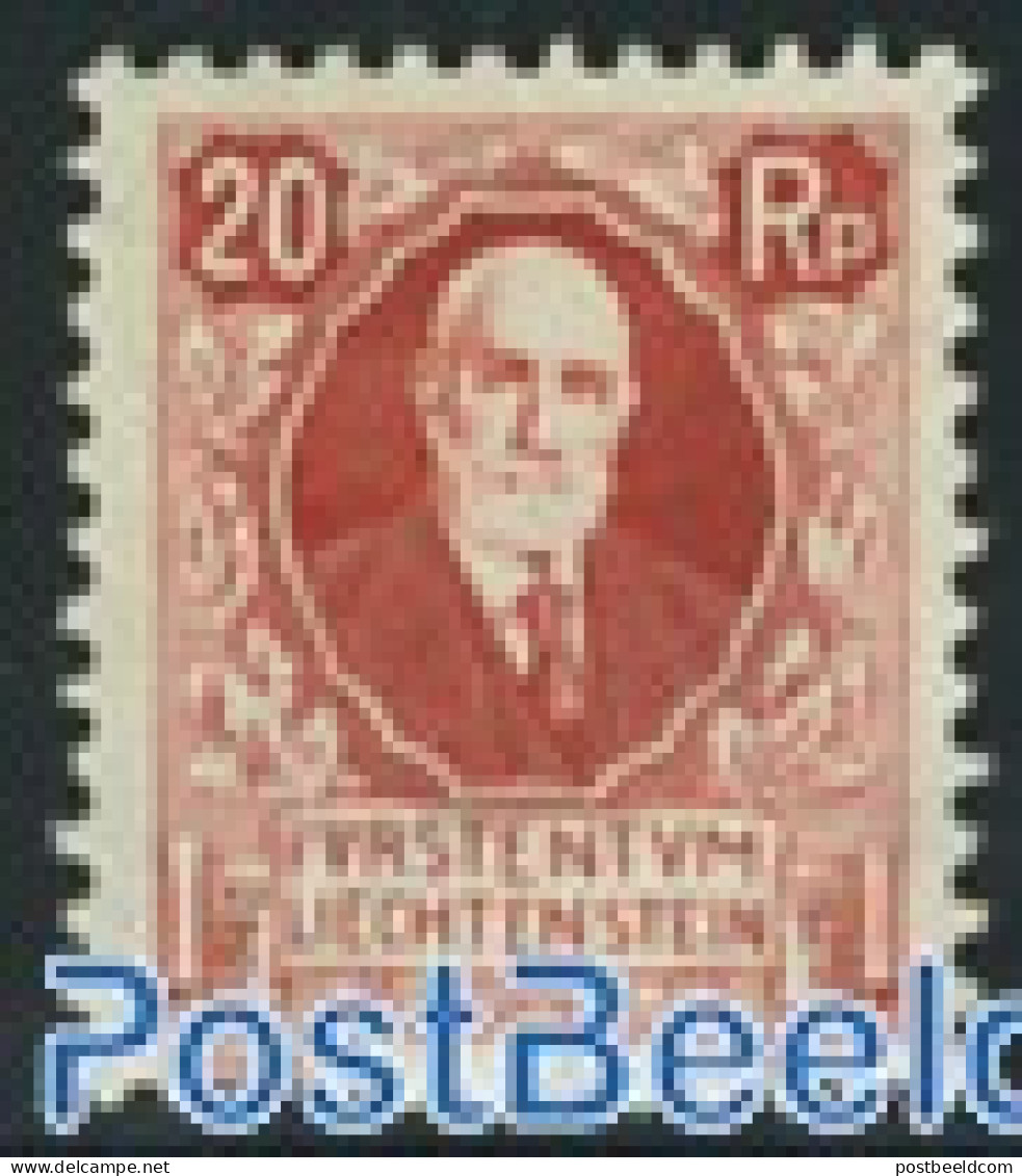 Liechtenstein 1925 Stamp Out Of Set, Unused (hinged), History - Kings & Queens (Royalty) - Ungebraucht