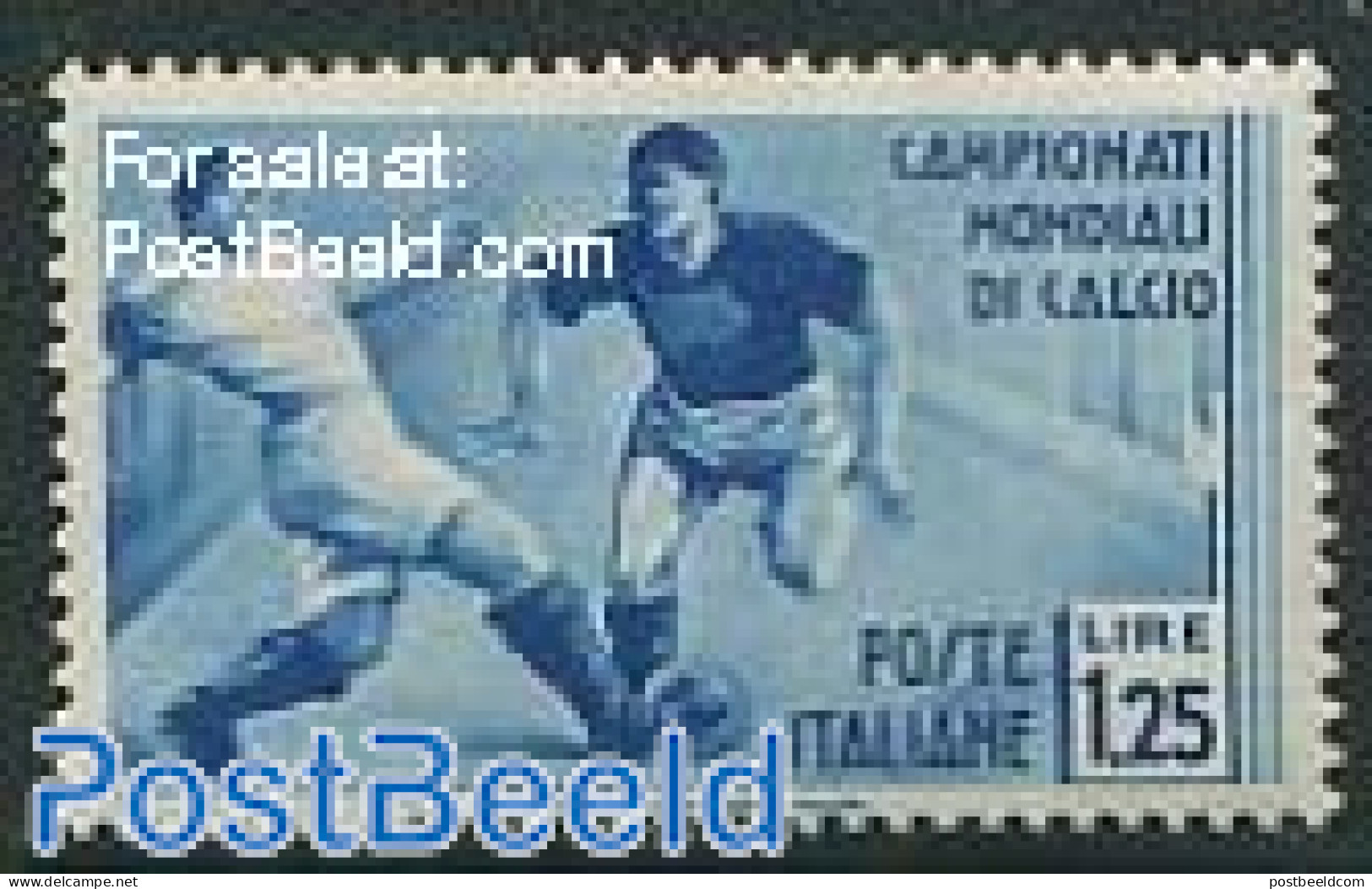 Italy 1934 1.25L, Stamp Out Of Set, Unused (hinged), Sport - Football - Other & Unclassified