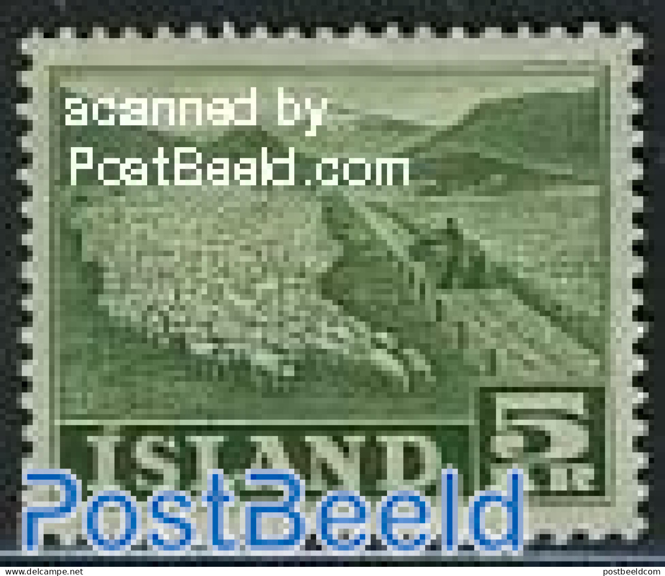 Iceland 1950 5Kr, Sheeps, Stamp Out Of Set, Mint NH, Nature - Various - Cattle - Textiles - Ungebraucht