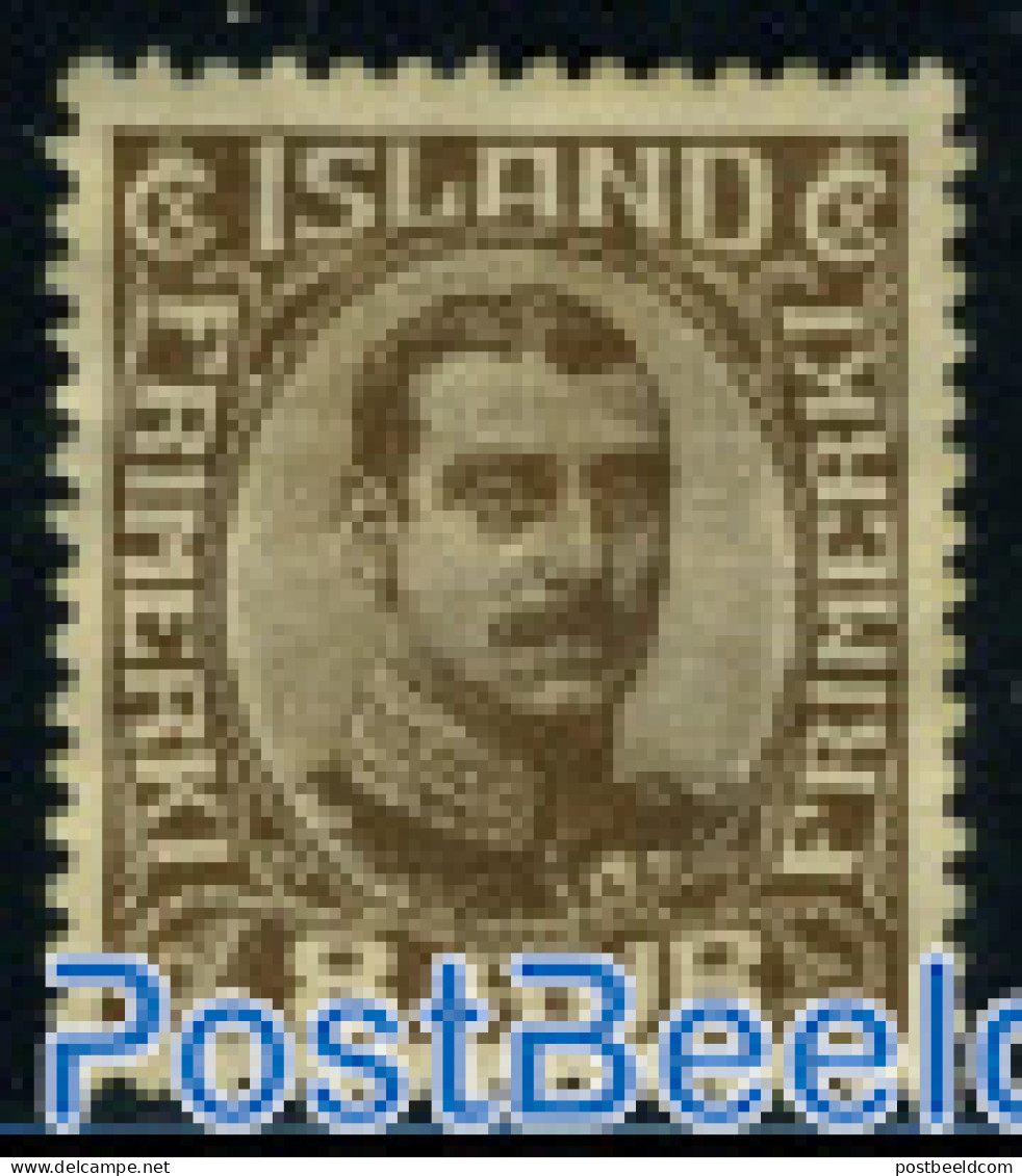 Iceland 1920 8A Brown, Stamp Out Of Set, Unused (hinged) - Neufs