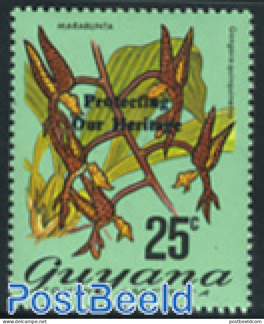 Guyana 1984 25c, Stamp Out Of Set, Mint NH, Nature - Flowers & Plants - Guiana (1966-...)