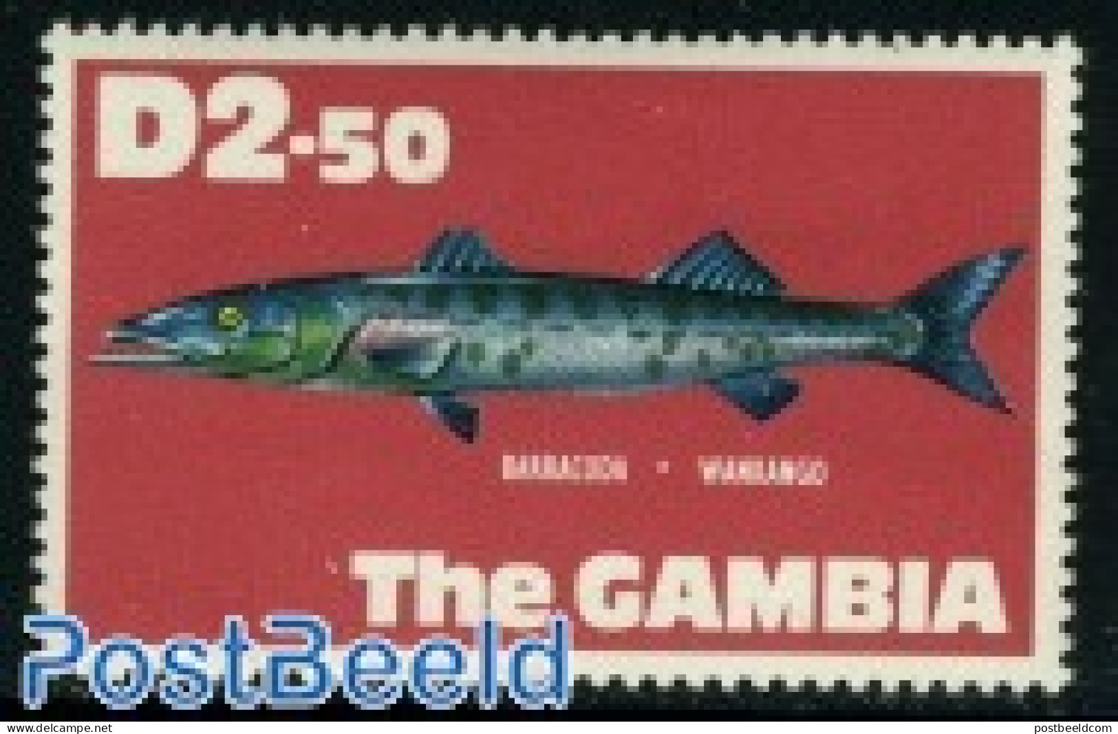 Gambia 1971 Stamp Out Of Set, Mint NH, Nature - Fish - Fische