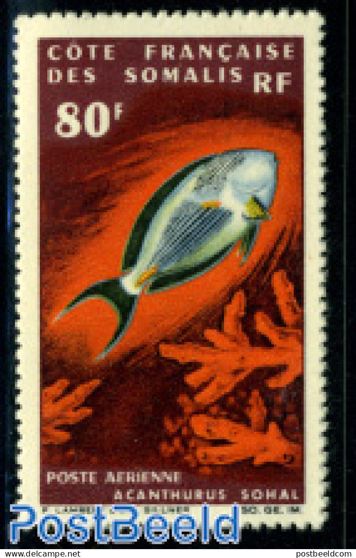 French Somalia 1966 Stamp Out Of Set, Mint NH, Nature - Fish - Fische