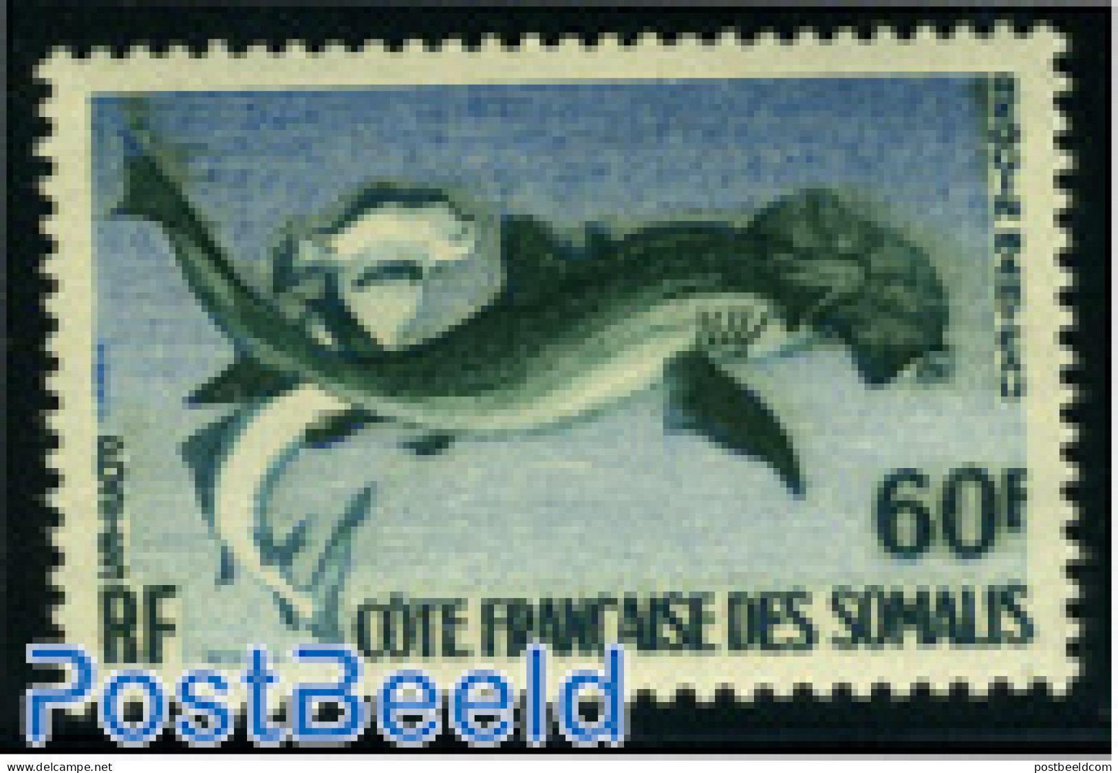 French Somalia 1959 60F, Stamp Out Of Set, Mint NH, Nature - Fish - Fische