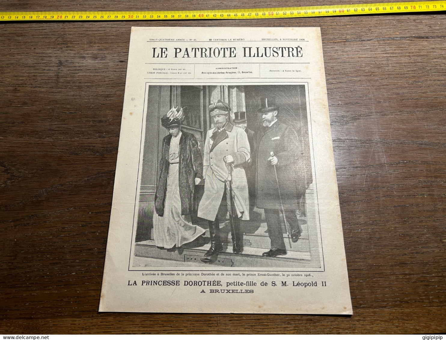 REVUE Patriote Illustré 1908 PRINCESSE DOROTHÉE, Petite-fille De S. M. Léopold II A BRUXELLES - Magazines - Before 1900