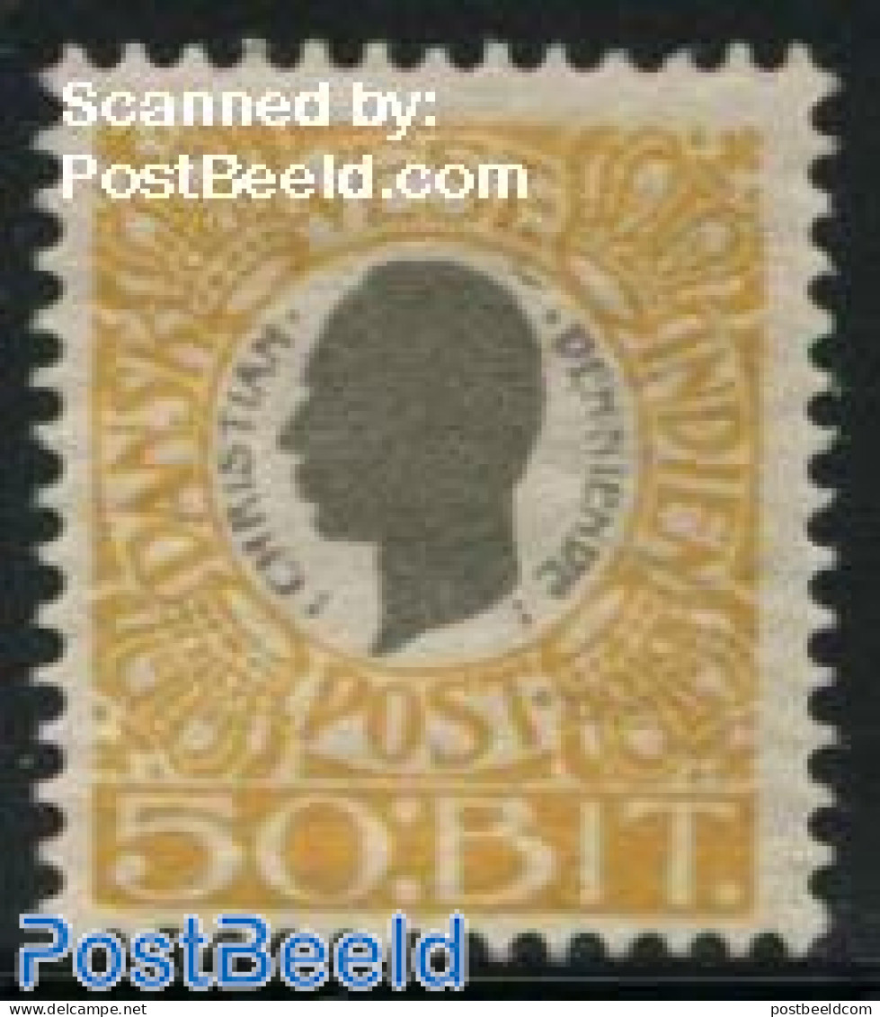 Danish West Indies 1905 50B, Stamp Out Of Set, Mint NH - Denmark (West Indies)