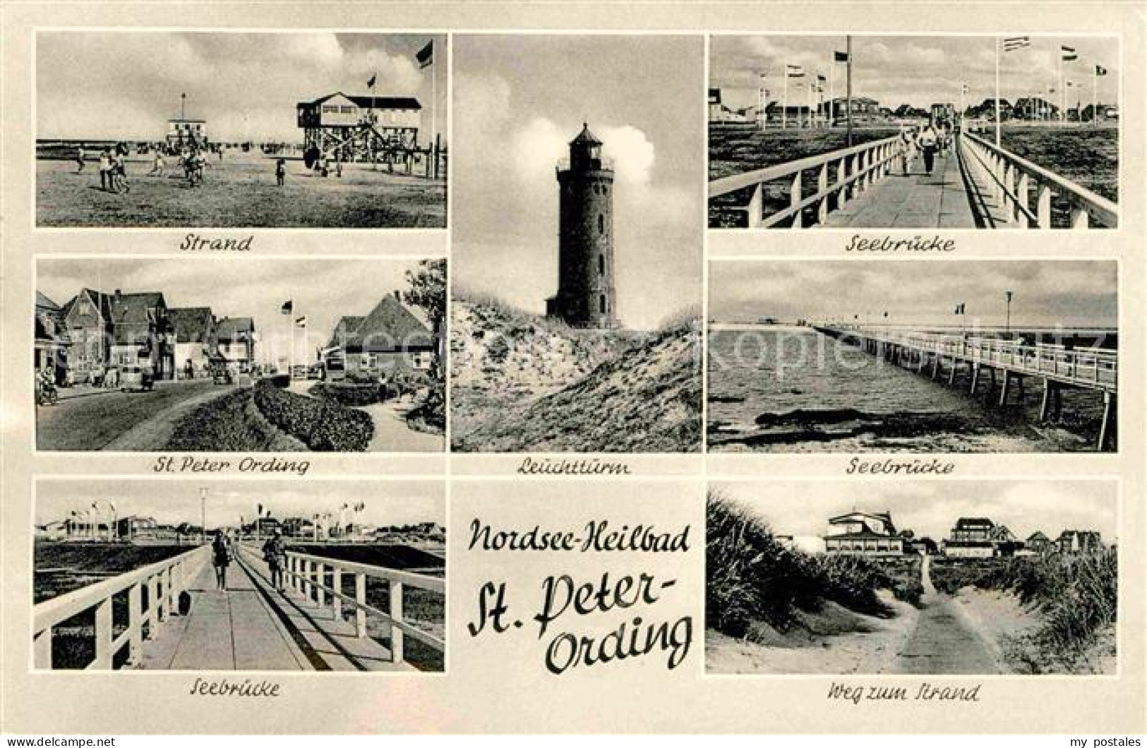 72640528 St Peter-Ording Leuchtturm Strand Seebruecke  Sankt Peter-Ording - St. Peter-Ording