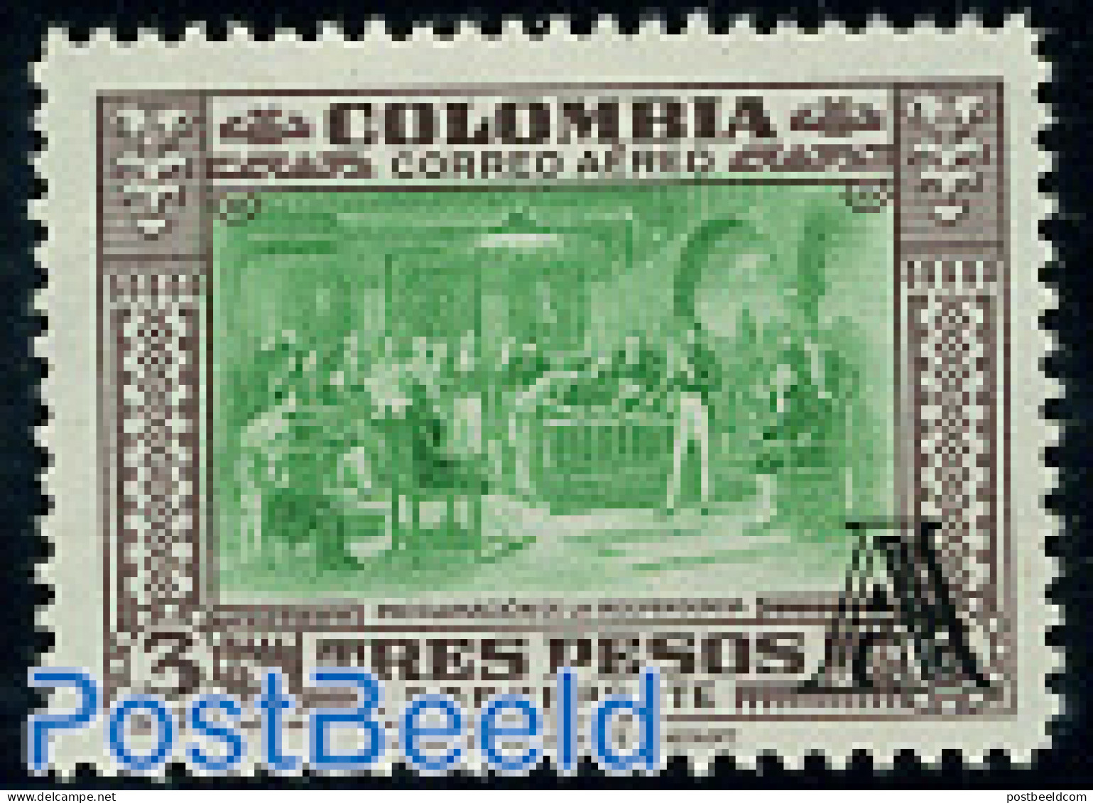 Colombia 1951 3P, Stamp Out Of Set, Mint NH, History - History - Art - Paintings - Colombia