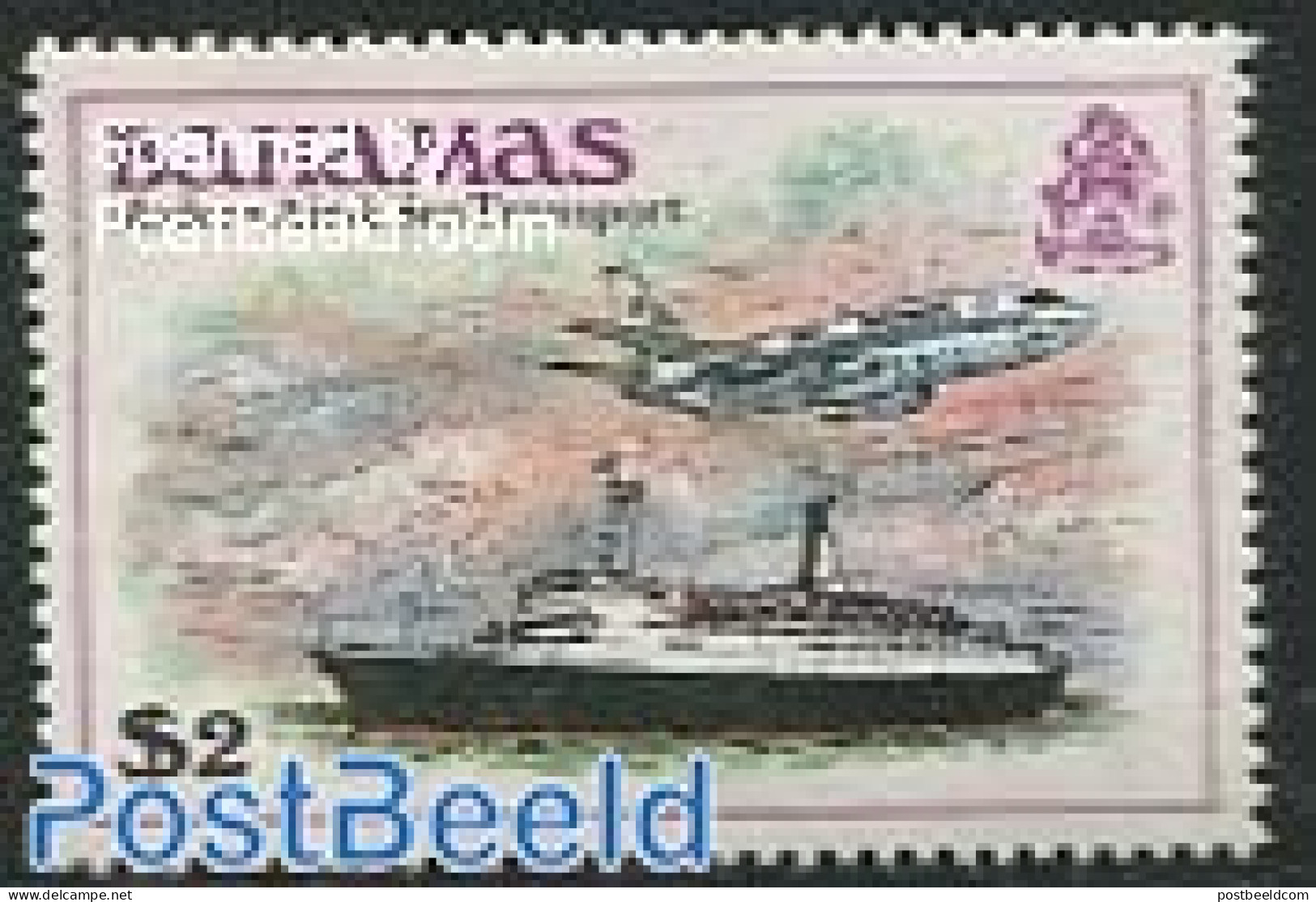 Bahamas 1980 2$, Stamp Out Of Set, Mint NH, Transport - Aircraft & Aviation - Ships And Boats - Avions