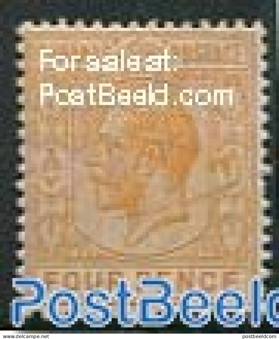 Bahamas 1912 4d, WM Mult. Crown-CA, Stamp Out Of Set, Unused (hinged) - Otros & Sin Clasificación