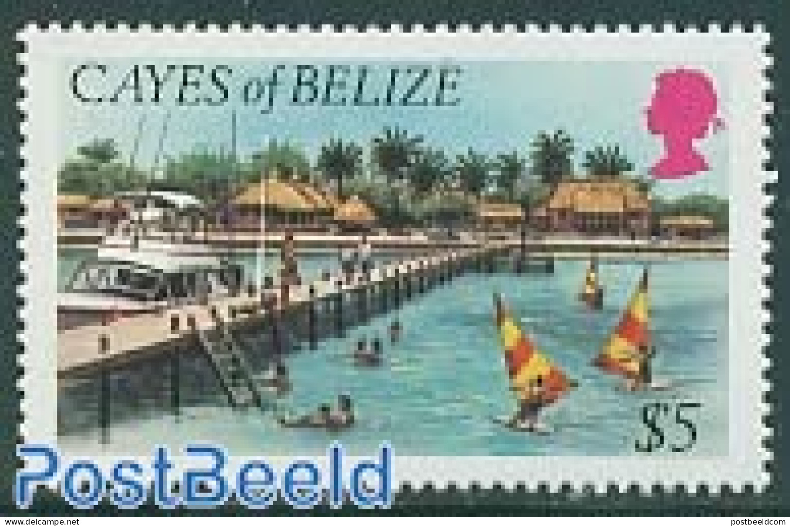 Belize/British Honduras 1984 5$, Stamp Out Of Set, Mint NH, Transport - Various - Ships And Boats - Tourism - Boten