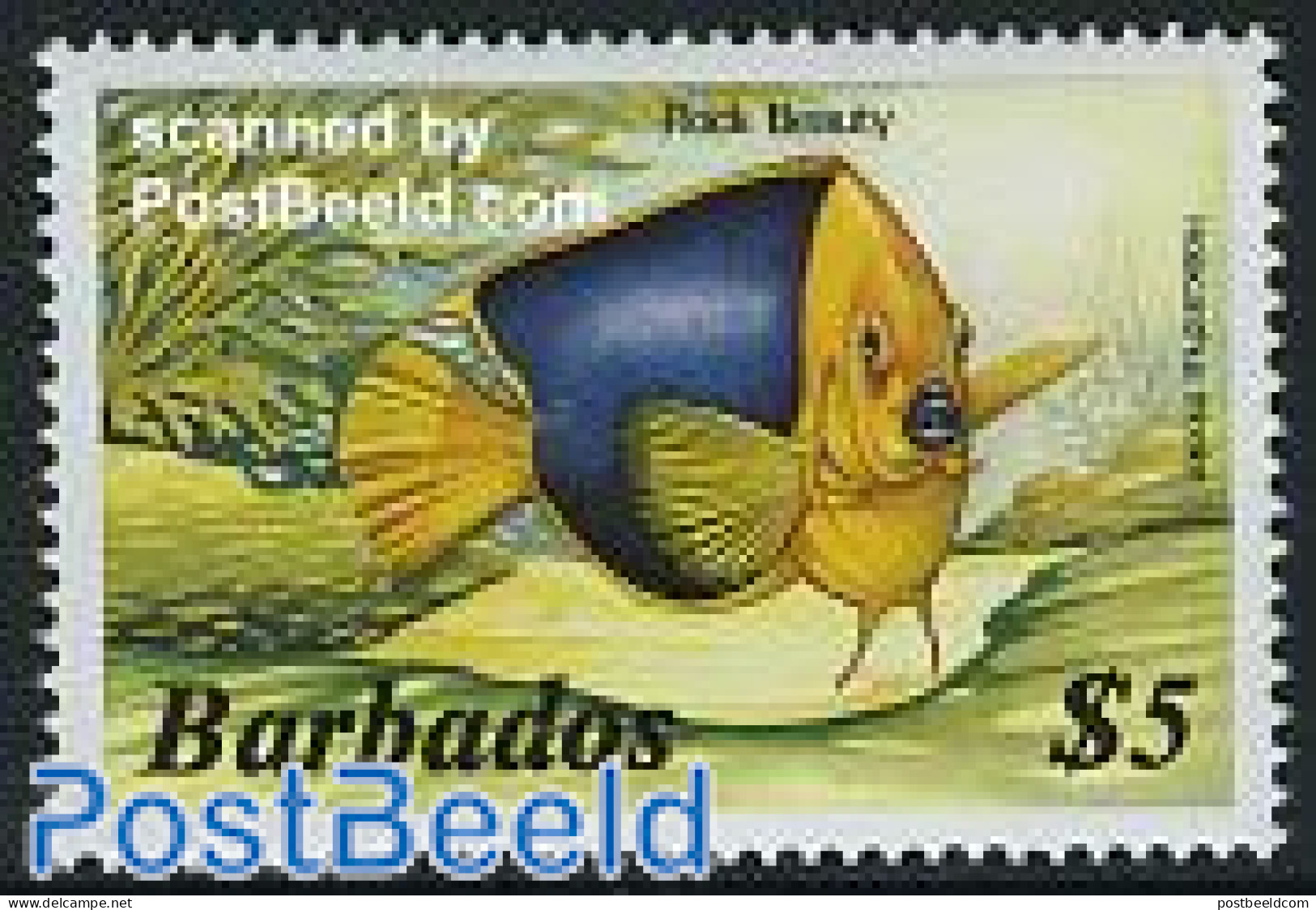 Barbados 1986 5$, Stamp Out Of Set, Mint NH, Nature - Fish - Fishes