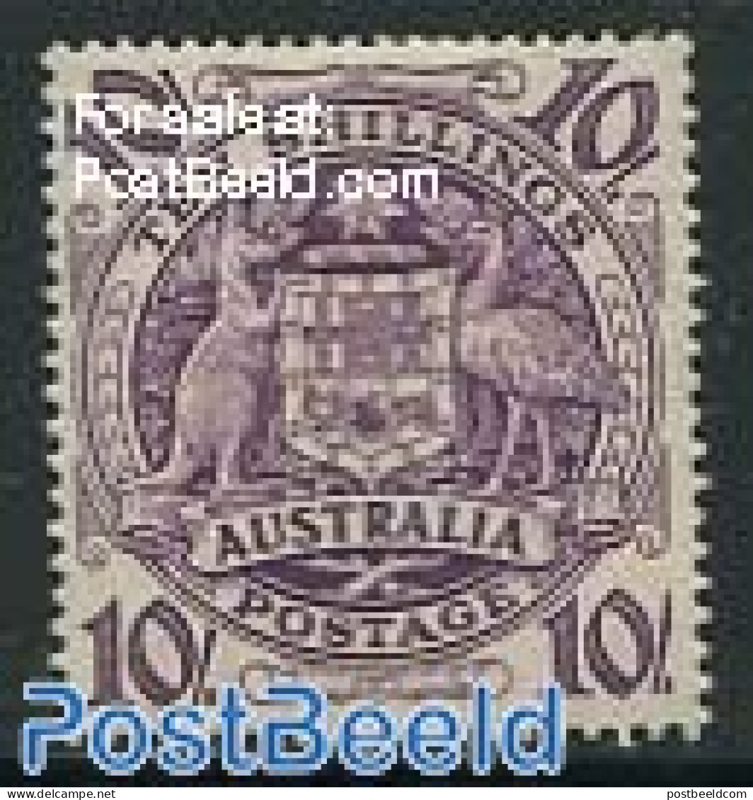 Australia 1949 10Sh, Stamp Out Of Set, Mint NH, History - Nature - Coat Of Arms - Animals (others & Mixed) - Birds - W.. - Ungebraucht