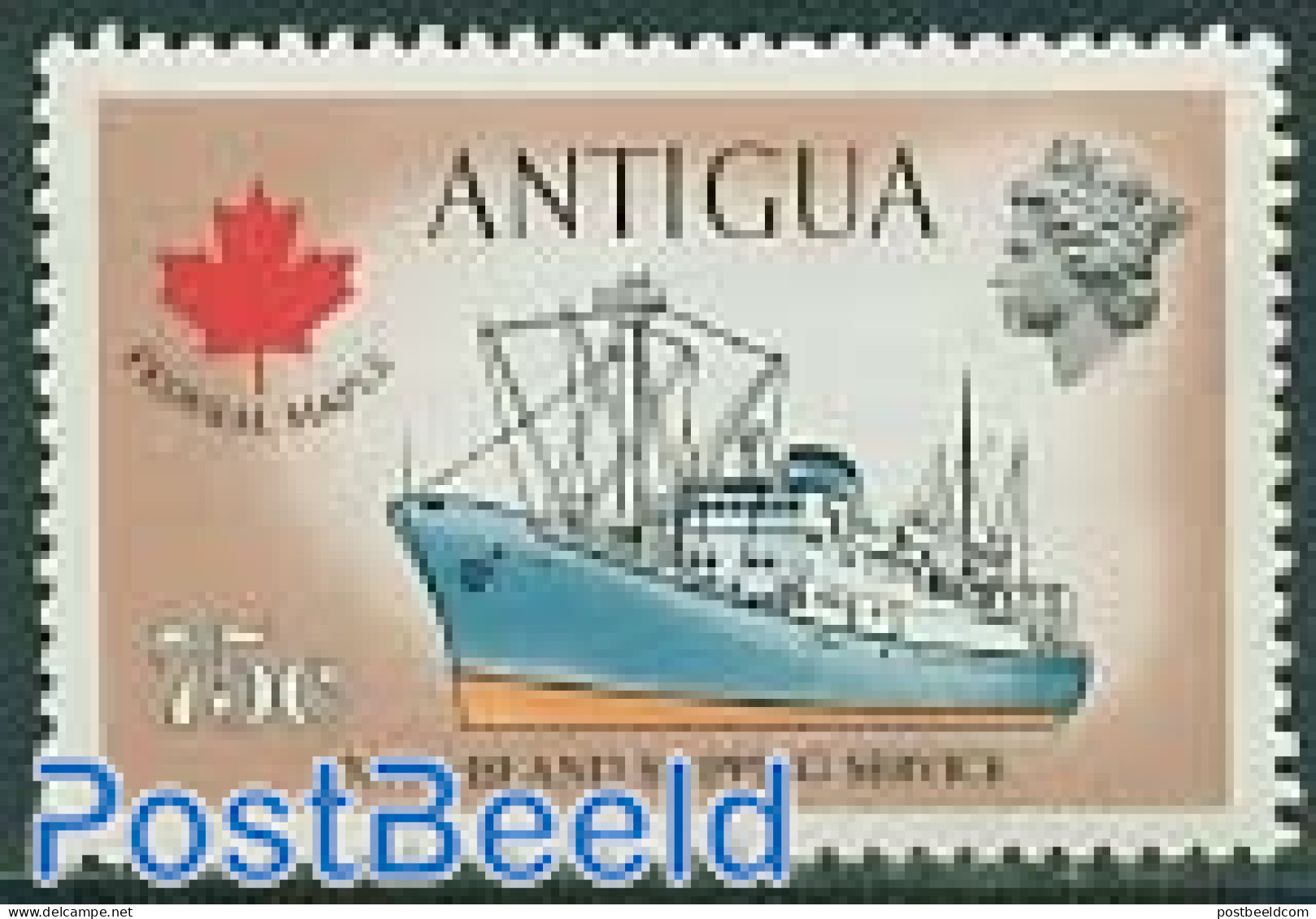Antigua & Barbuda 1970 75c, Stamp Out Of Set, Mint NH, Transport - Ships And Boats - Boten