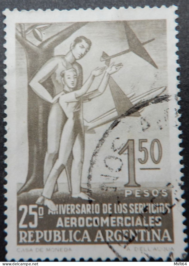 Argentinië Argentinia 1955 (1) The 25th An. Of The Commercial Air Services - Oblitérés