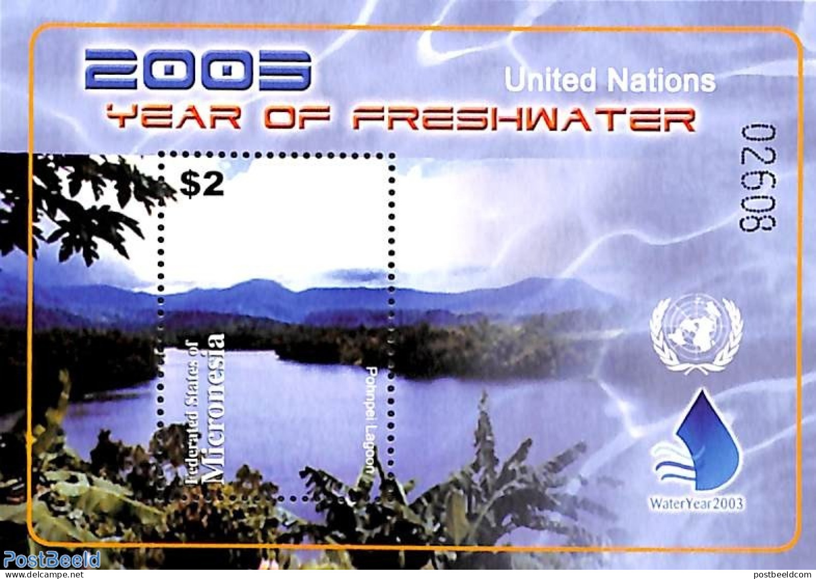 Micronesia 2003 Int. Fresh Water Year S/s, Mint NH, Nature - Environment - Water, Dams & Falls - Protection De L'environnement & Climat