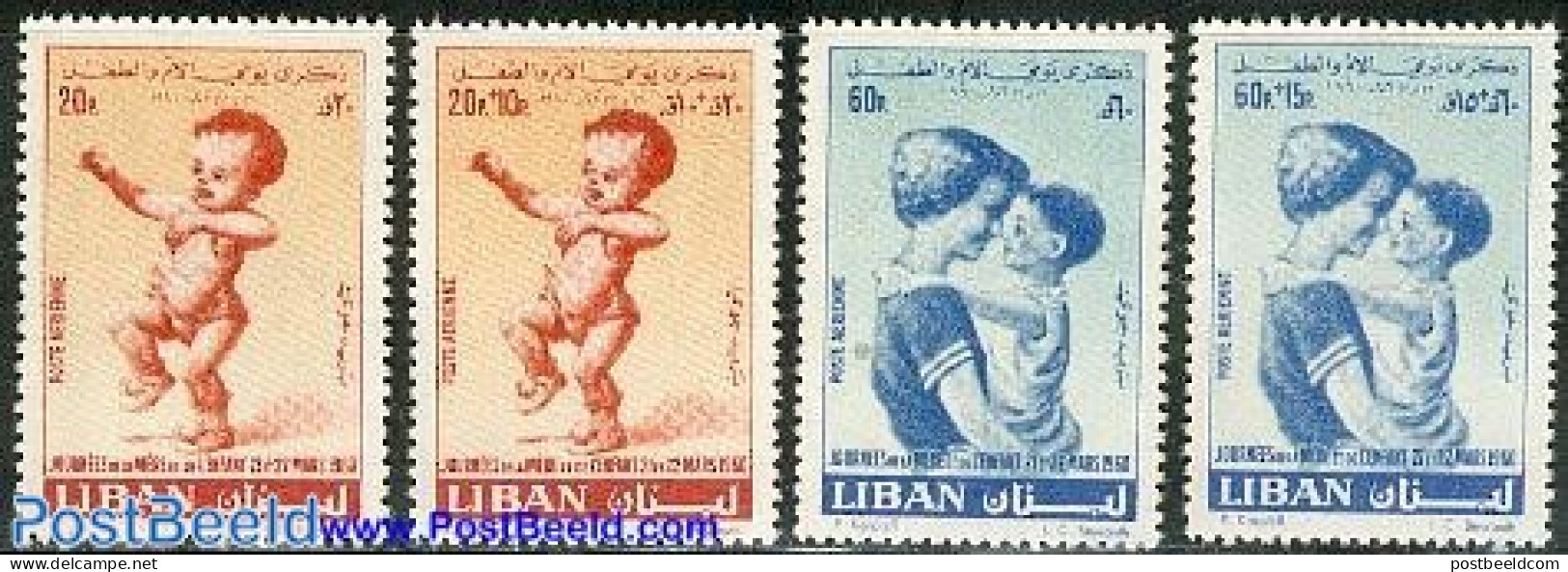 Lebanon 1960 Mother & Child 4v, Mint NH - Lebanon