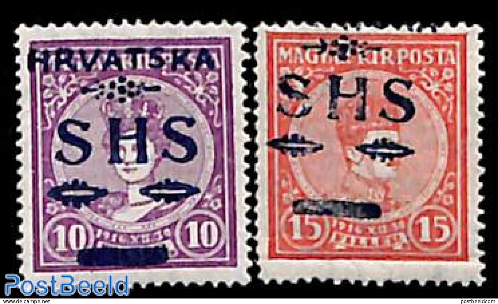 Yugoslavia 1918 Overprints 2v, Unused (hinged) - Unused Stamps