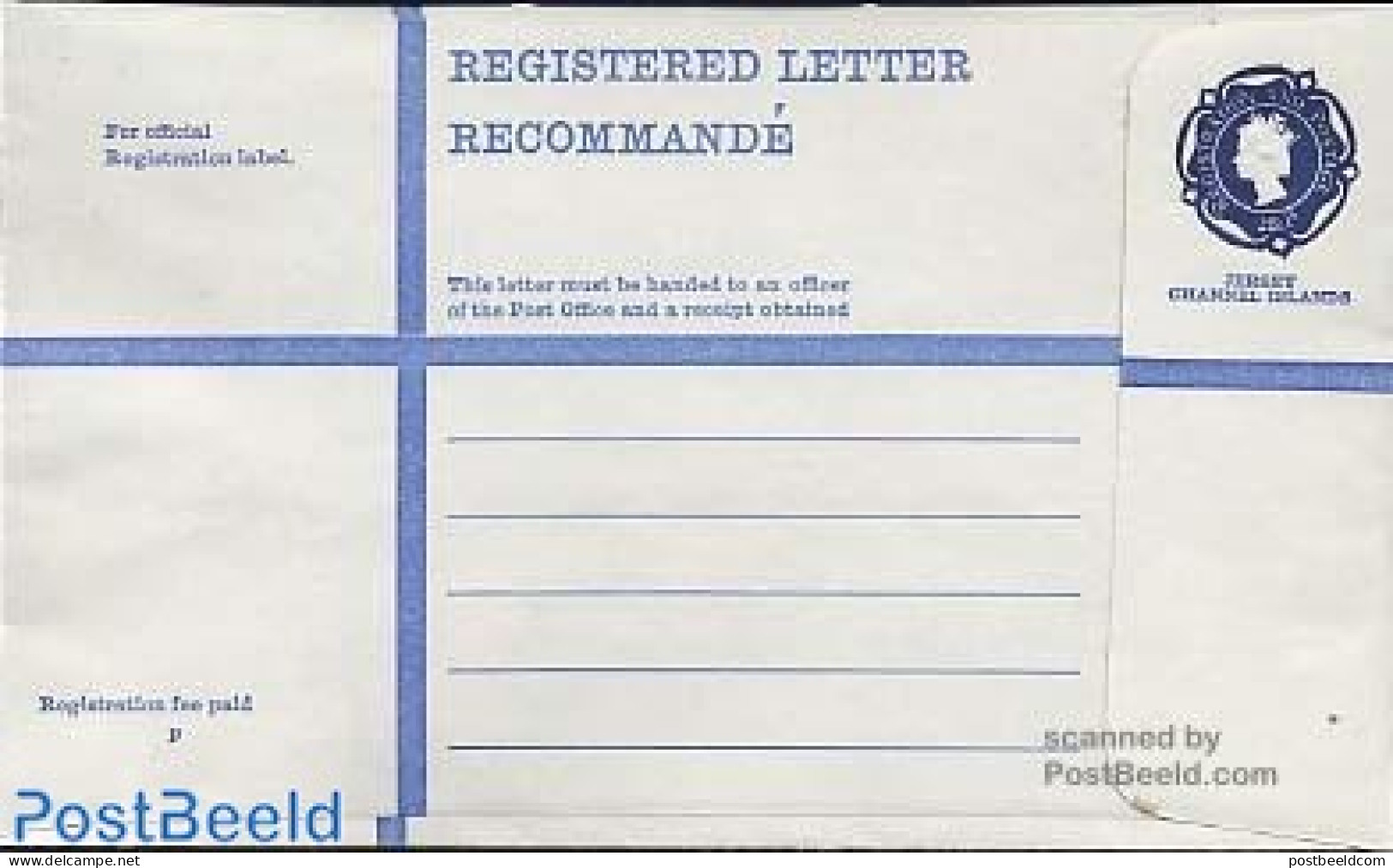 Jersey 1975 Registered Letter 28.5p, Unused Postal Stationary - Jersey