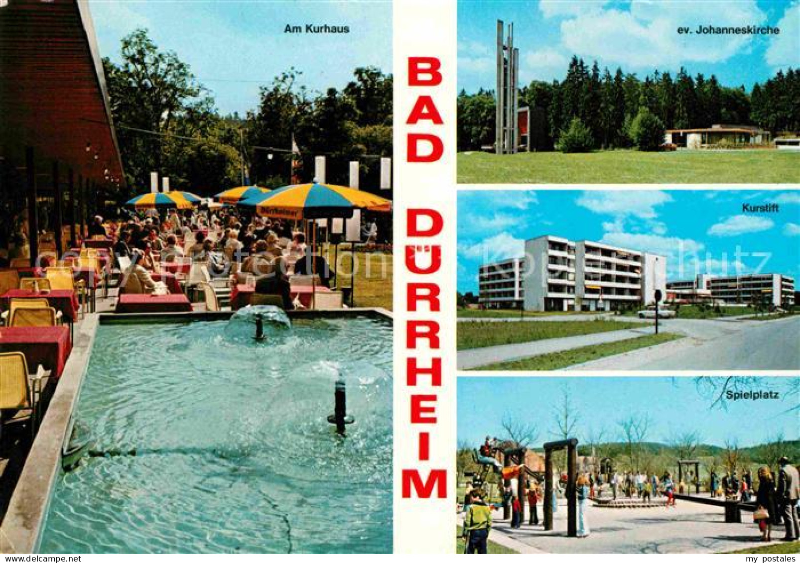 72640418 Bad Duerrheim Restaurant Terrasse Am Kurhaus Kirche Kurstift Spielplatz - Bad Duerrheim