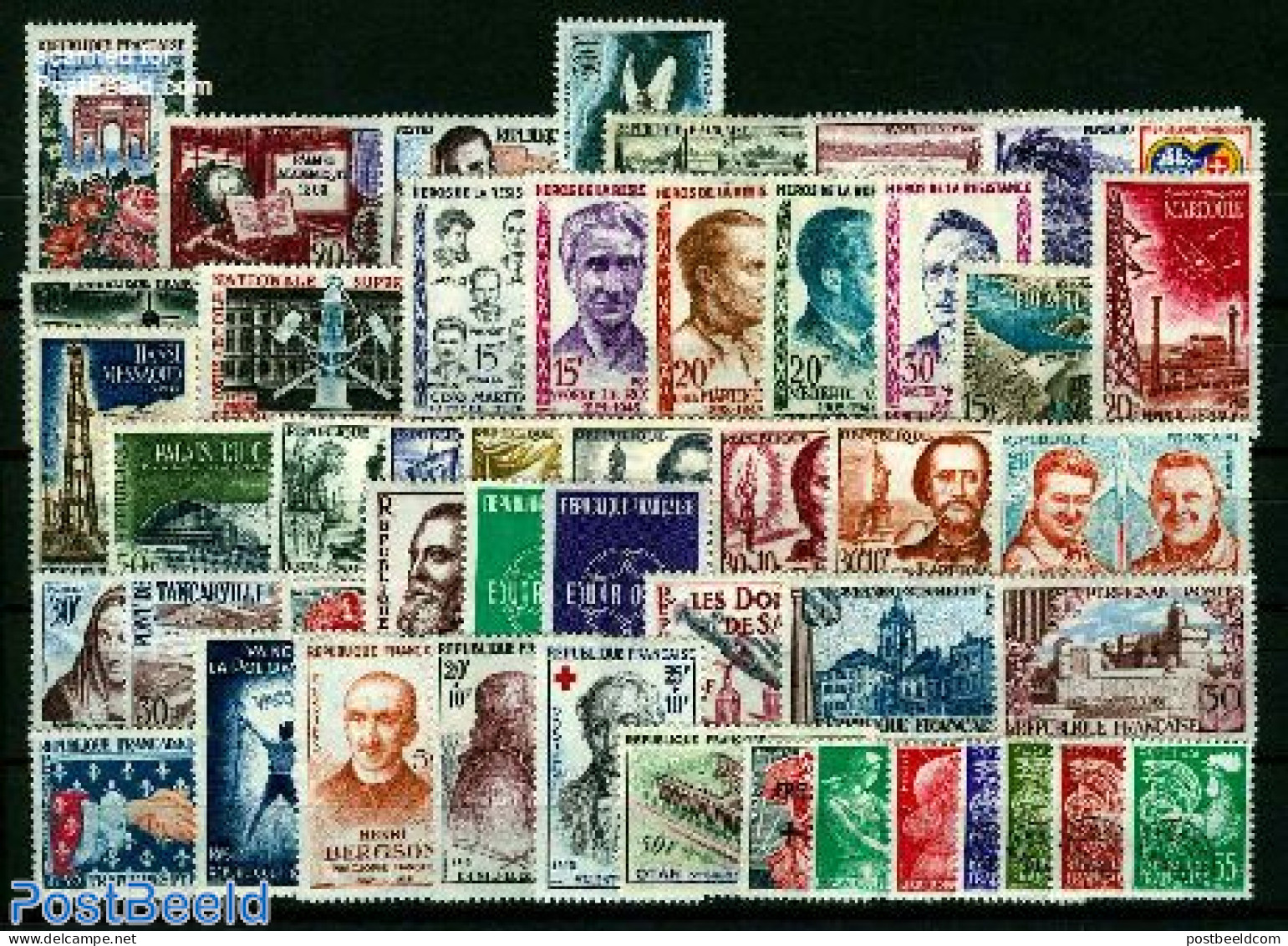 France 1959 Yearset 1959, Complete, 48v, Mint NH, Various - Yearsets (by Country) - Unused Stamps