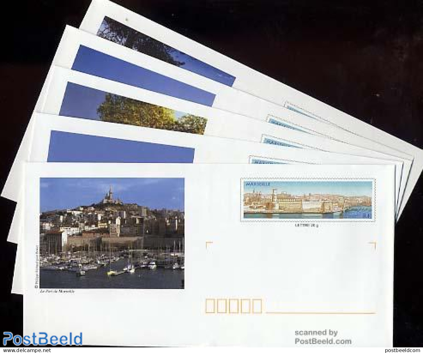 France 2002 Envelopes, Marseille, Set Of 5 Diff. Envelopes, Unused Postal Stationary, Transport - Ships And Boats - Ca.. - Storia Postale