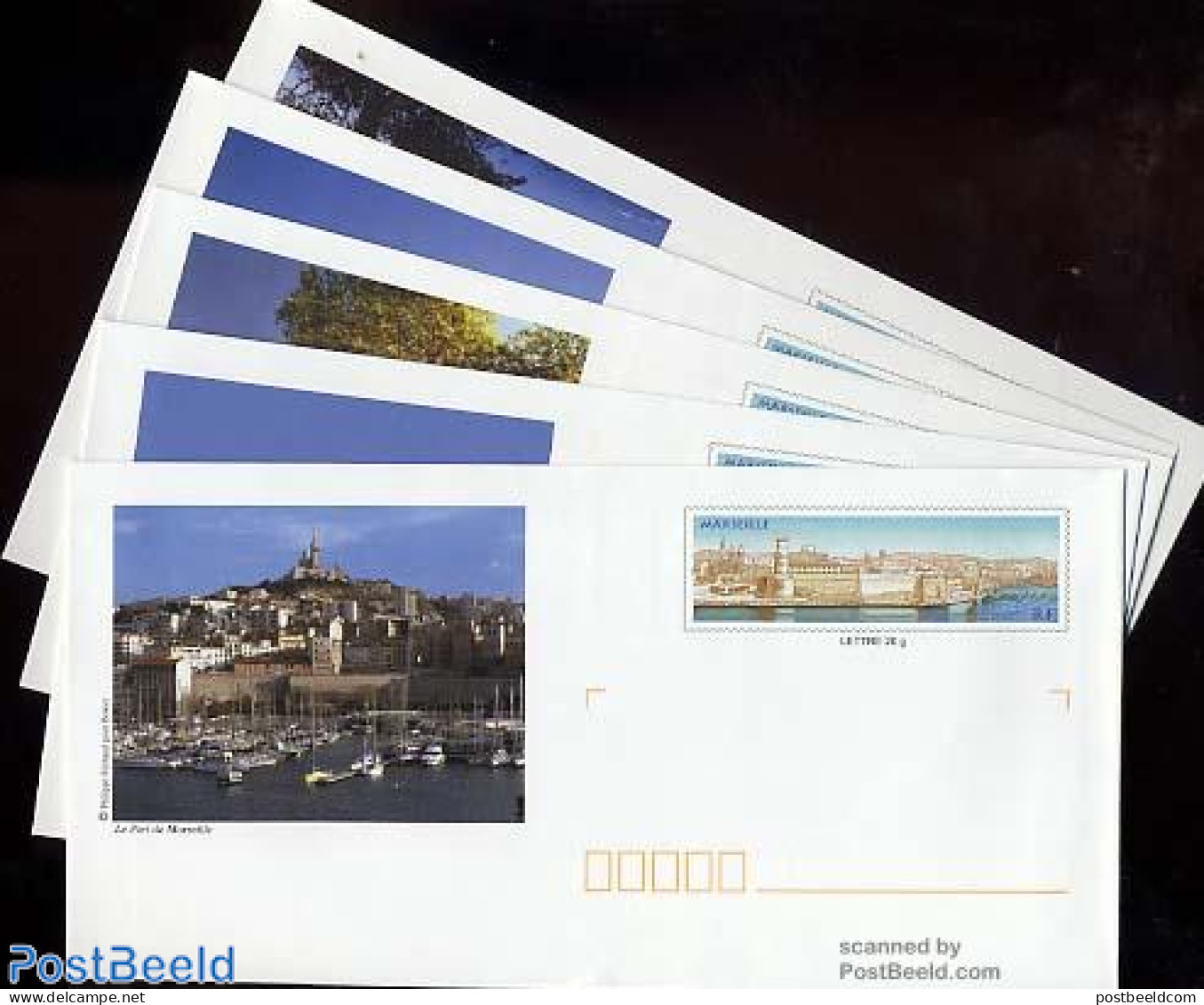 France 2002 Envelopes, Marseille, Set Of 5 Diff. Envelopes, Unused Postal Stationary, Transport - Ships And Boats - Ca.. - Covers & Documents