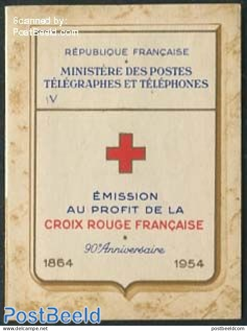 France 1954 Red Cross Booklet, Mint NH, Health - Nature - Red Cross - Birds - Stamp Booklets - Art - Paintings - Unused Stamps