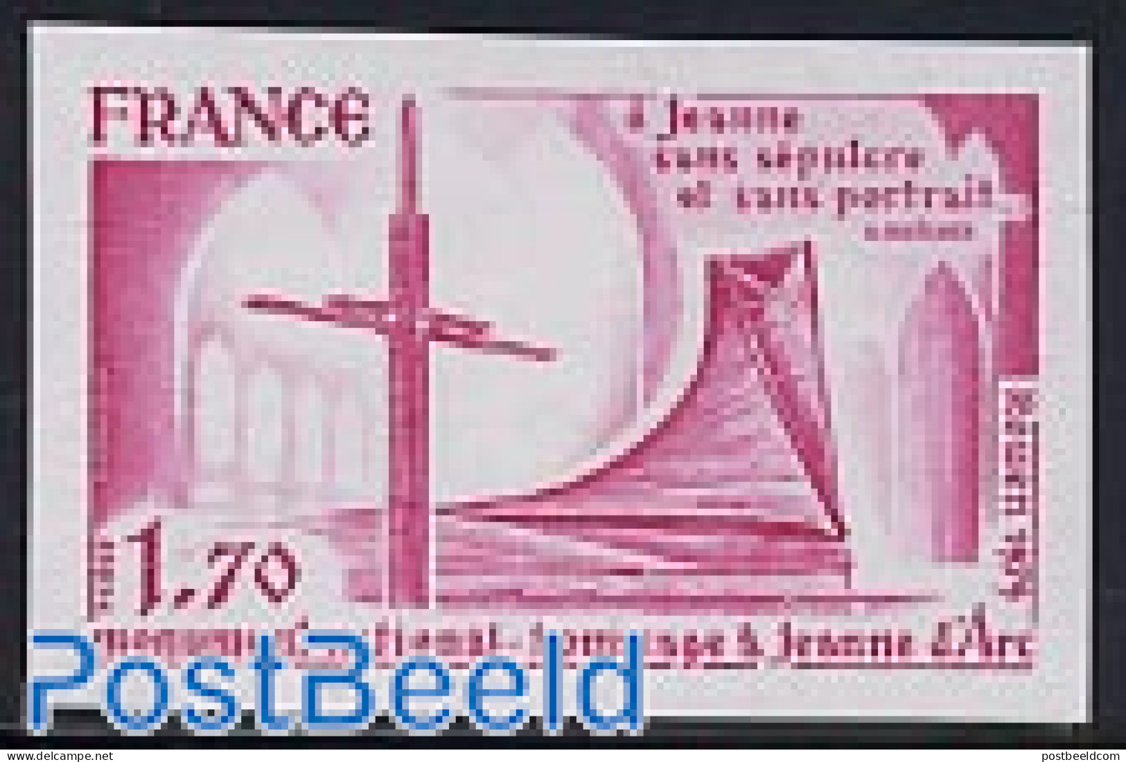 France 1979 Jeanne DArc Memorial 1v Imperforated, Mint NH, Art - Sculpture - Nuovi