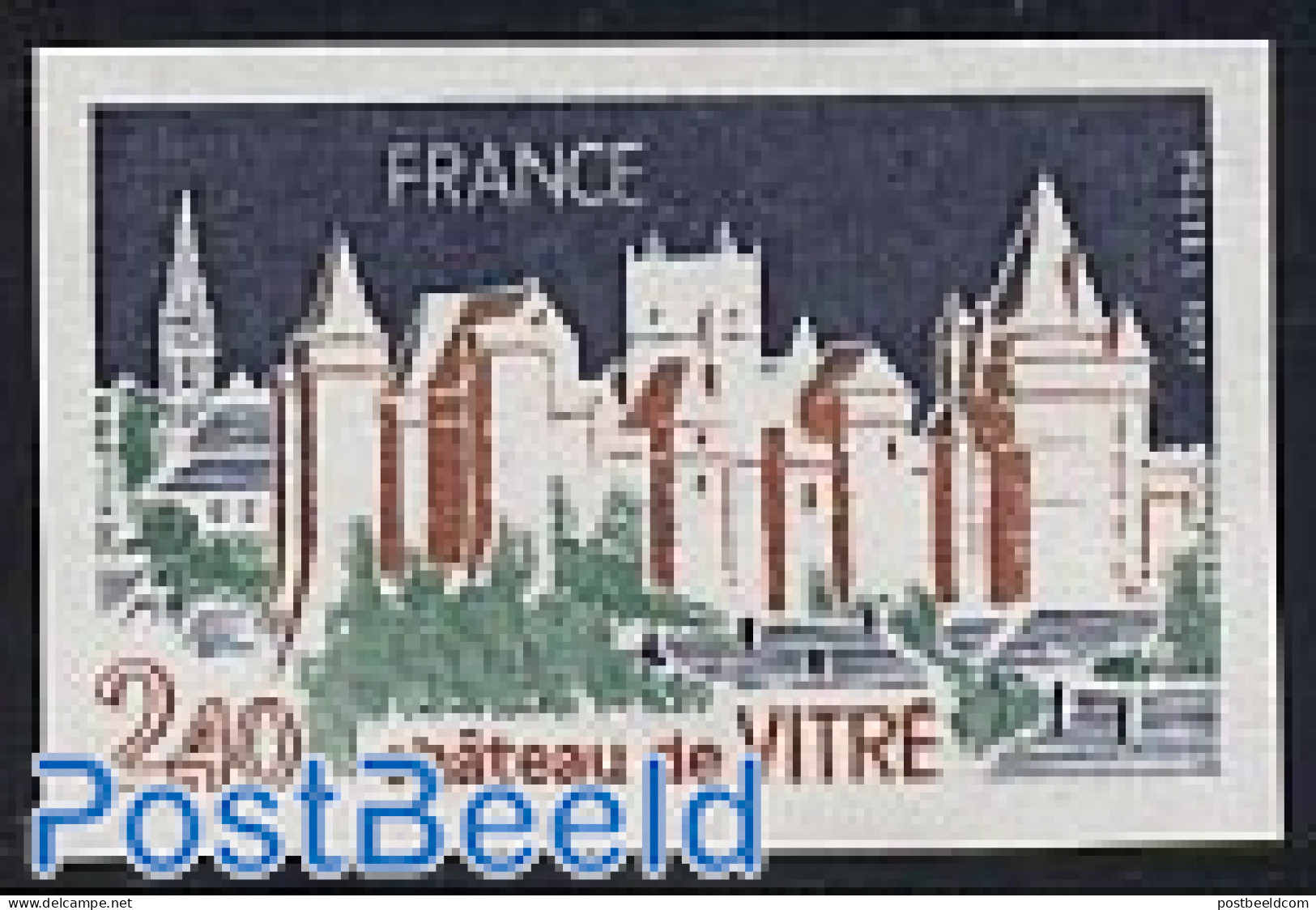 France 1977 Vitre Castle 1v Imperforated, Mint NH, Art - Castles & Fortifications - Unused Stamps