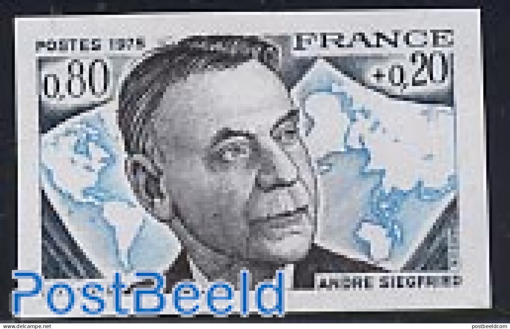 France 1975 A. Siegfried 1v Imperforated, Mint NH, Various - Maps - Nuovi