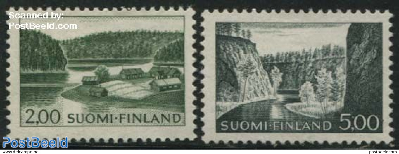 Finland 1964 Definitives 2v, Phosphor, Mint NH, Nature - Trees & Forests - Ongebruikt
