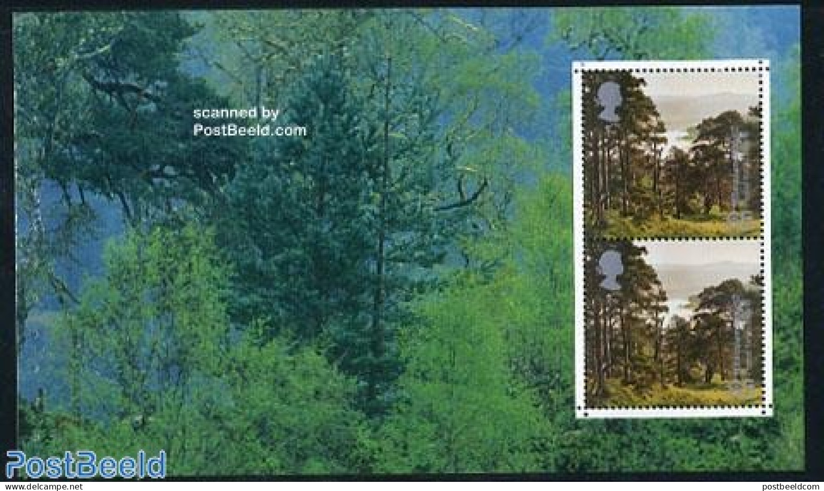 Great Britain 2000 Trees Booklet Pane, Mint NH - Unused Stamps