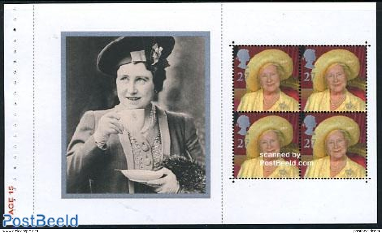 Great Britain 2000 Queen Mother Booklet Pane, Mint NH, History - Ungebraucht