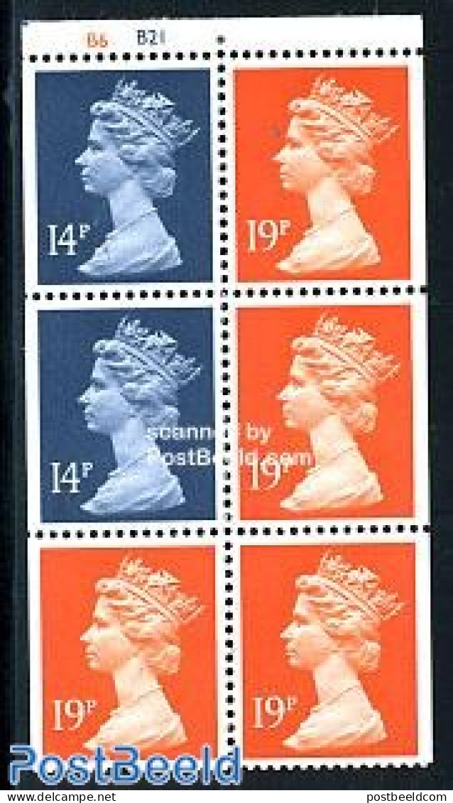 Great Britain 1988 Definitives Booklet Pane, Mint NH - Unused Stamps