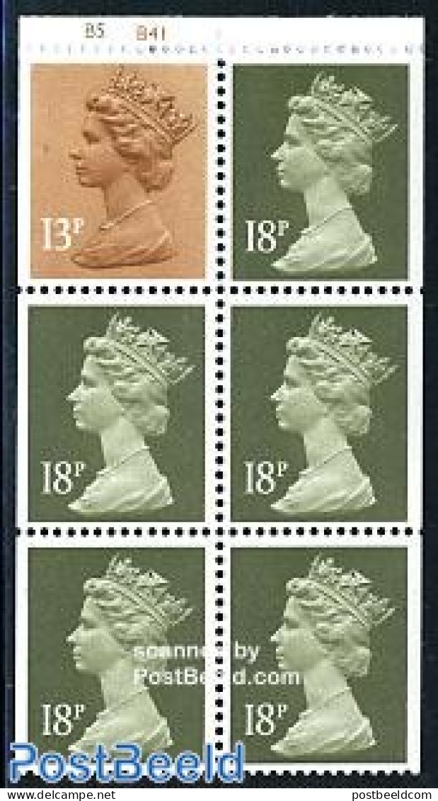 Great Britain 1987 Definitives Booklet Pane, Mint NH - Unused Stamps