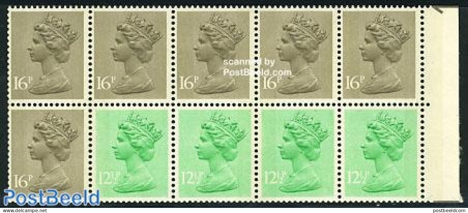 Great Britain 1983 Definitives Booklet Pane, Mint NH - Unused Stamps