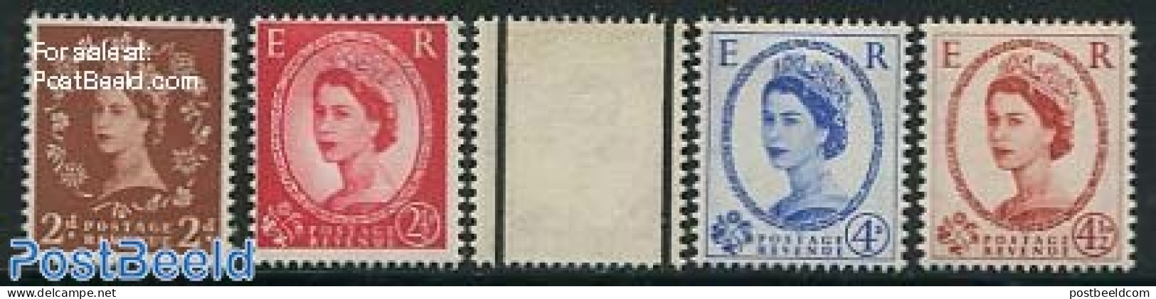 Great Britain 1958 Phosphor/Graphite Lines 5v, Mint NH - Unused Stamps