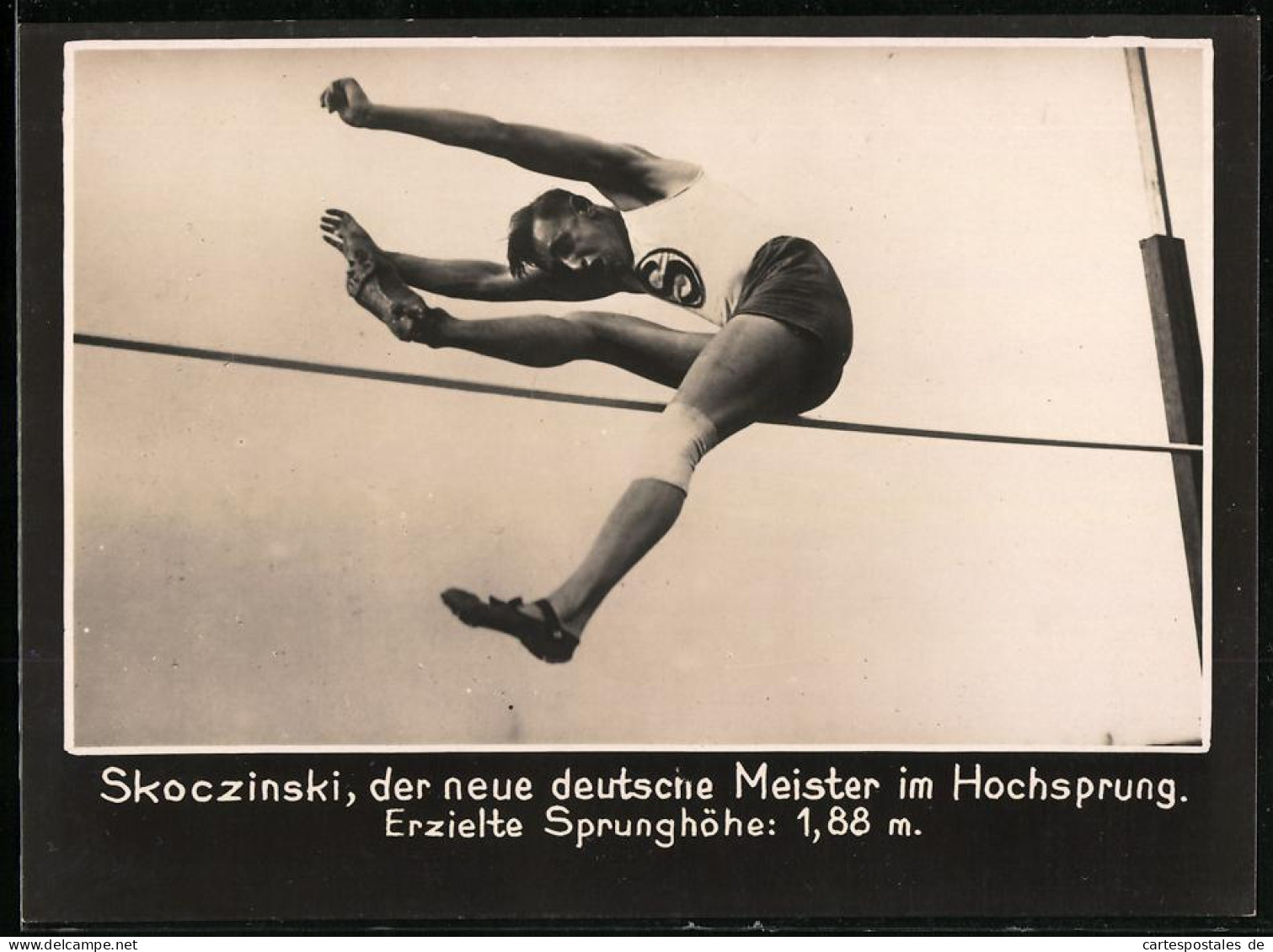 Fotografie Deutsche Leichtathletik-Meisterschaft, Skoczinski Der Neue Deutsche Meister Im Hochsprung  - Sports