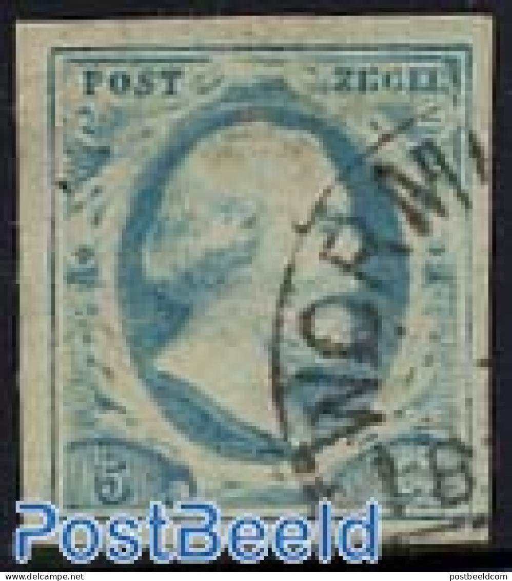 Netherlands 1852 5c., Canc. Wormerveer C, Used Stamps - Gebruikt