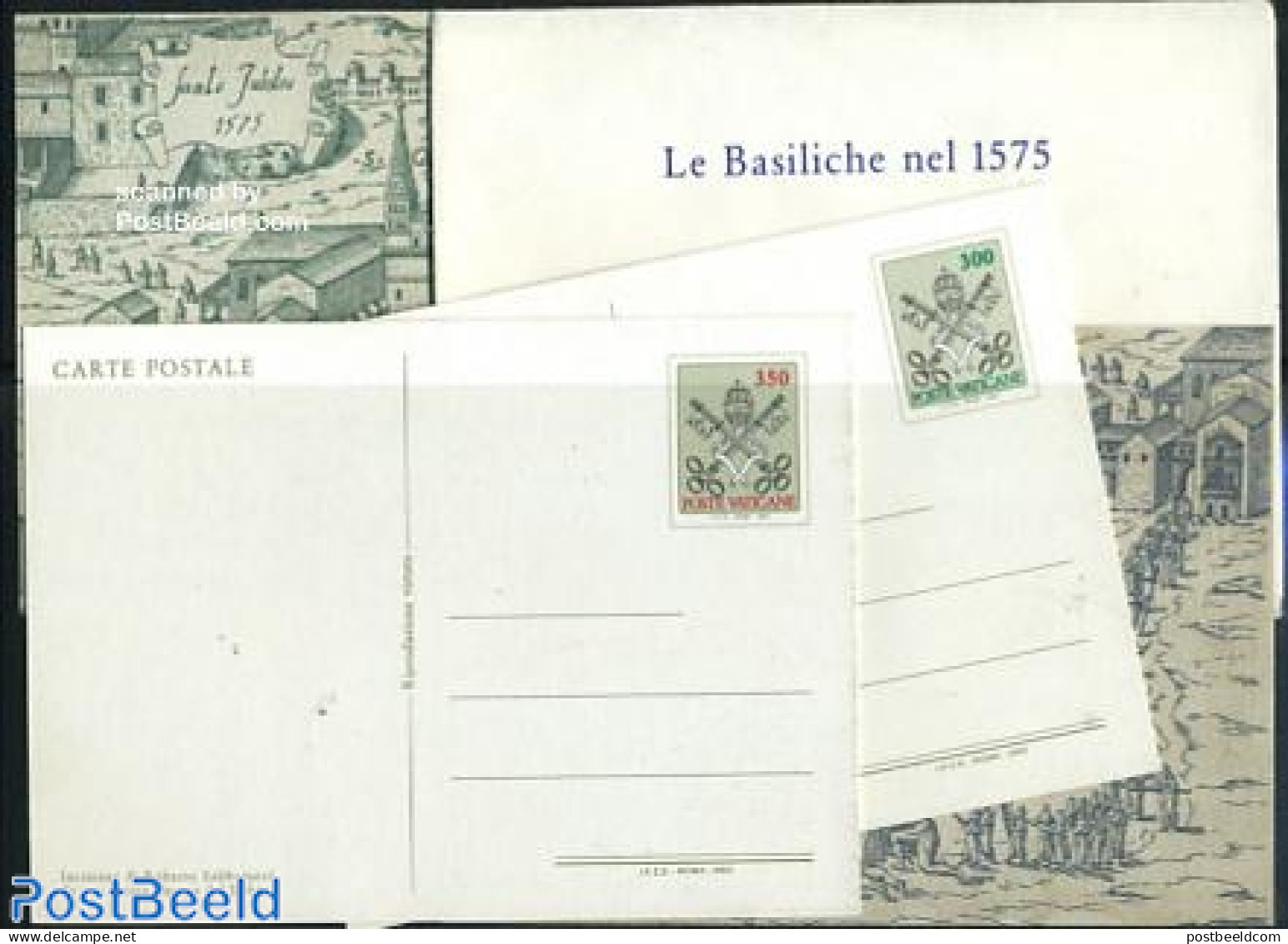 Vatican 1983 Postcard Set, 1575 Views (4 Cards), Unused Postal Stationary - Covers & Documents
