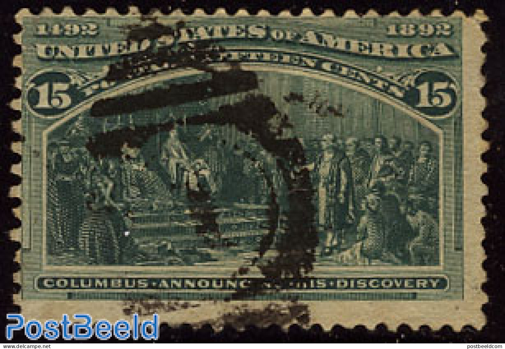 United States Of America 1893 15c Green, Used, Used - Gebruikt