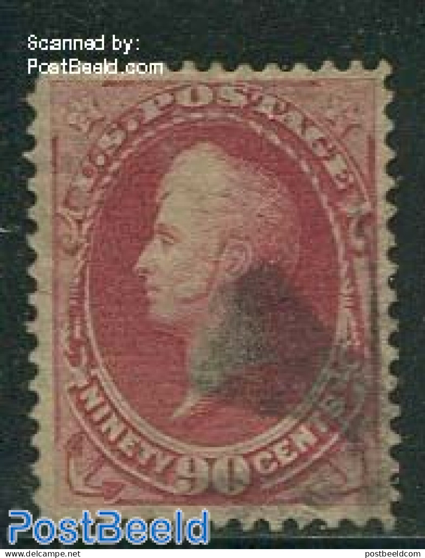 United States Of America 1870 90c Carmine, Used, Used Stamps - Used Stamps