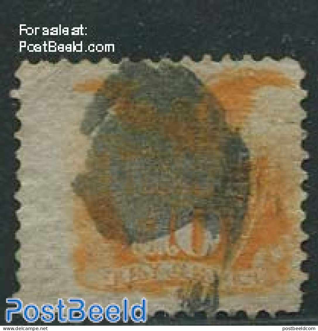 United States Of America 1869 U.S.A., 10c Orange, Eagle, Used, Used Stamps - Used Stamps