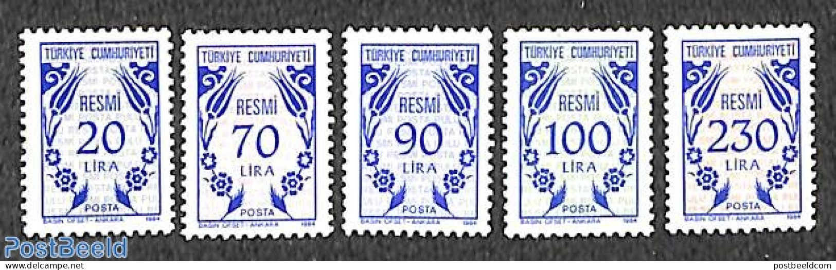 Türkiye 1984 Postage Due 5v, Mint NH - Autres & Non Classés