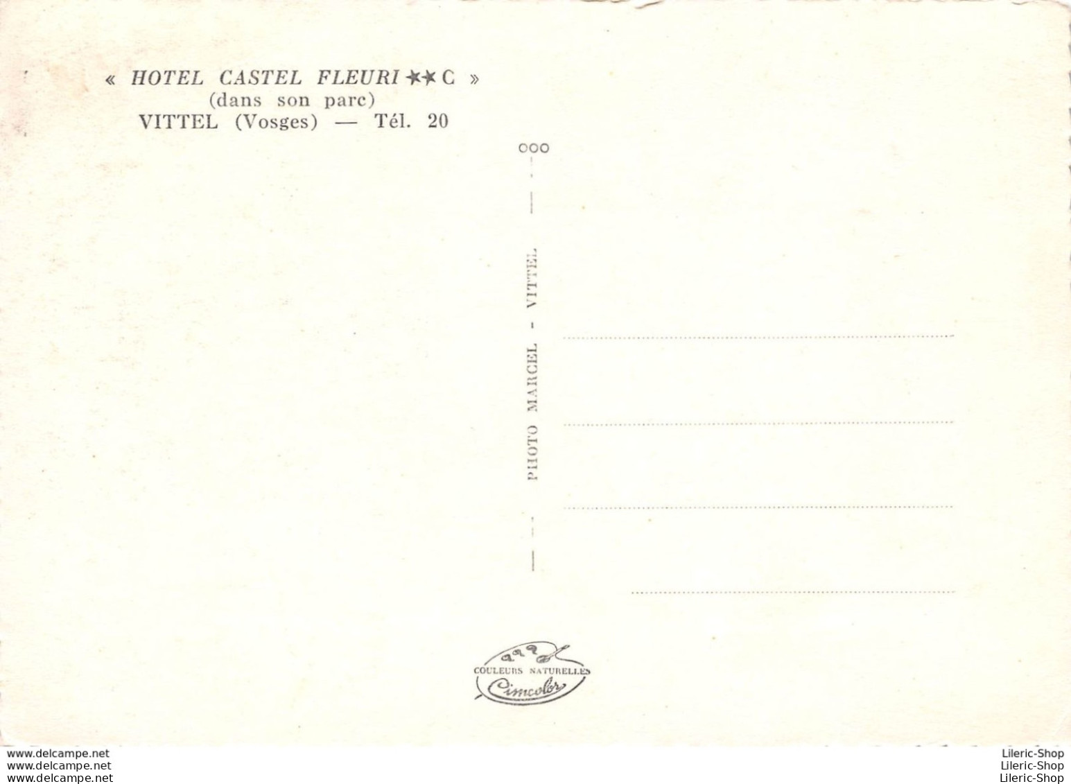 CPSM  ±1970 -  VITTEL - Le CASTEL FLEURI, Hôtel Restaurant- PHOTO MARCEL Vittel - Contrexeville