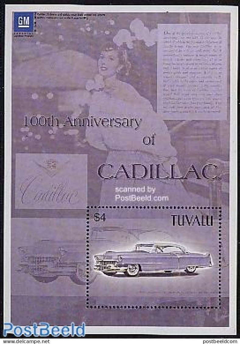 Tuvalu 2003 Cadillac S/s, Mint NH, Transport - Automobiles - Voitures